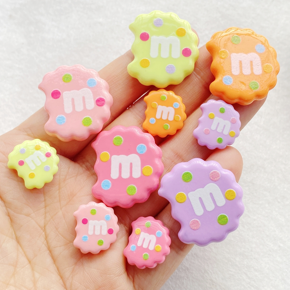 10 ชิ้นการ์ตูน M Bean รอบ DIY เรซิ่นอุปกรณ์เสริมตกแต่ง,กิ๊บติดผมอุปกรณ์เสริม