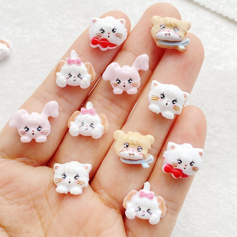 ขายร้อนตกแต่งเล็บดิสนีย์การ์ตูนสัตว์น่ารักแมว,ลูกสุนัข3ง ขนาดเล็ก หลากสี ทําเอง ตกแต่งเล็บ20ชิ้น
