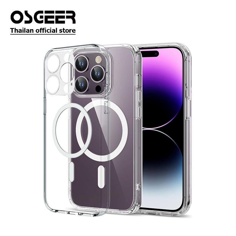 Osgeer เคสพีซีแบบแข็งใสสําหรับ iPhone 11 12 13 14 15 16 16e Pro Max, Ultra Slim,