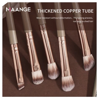 MAANGE ชุดแปรงแต่งหน้า 9 ชิ้น สไตล์เกาหลี ขนนุ่ม พร้อมกล่องเก็บ จำเป็นสำหรับมือใหม่ 51129