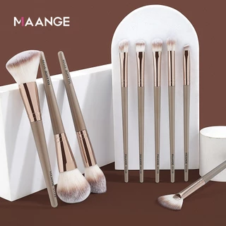 MAANGE ชุดแปรงแต่งหน้า 9 ชิ้น สไตล์เกาหลี ขนนุ่ม พร้อมกล่องเก็บ จำเป็นสำหรับมือใหม่ 51129