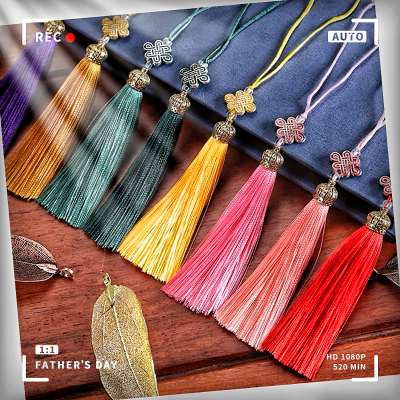 แปรงพู่ขัดผ้าไหม 10 ซม. พร้อมแหวนสําหรับเครื่องประดับทํา Fringe Diy ต่างหูจี้ Charm