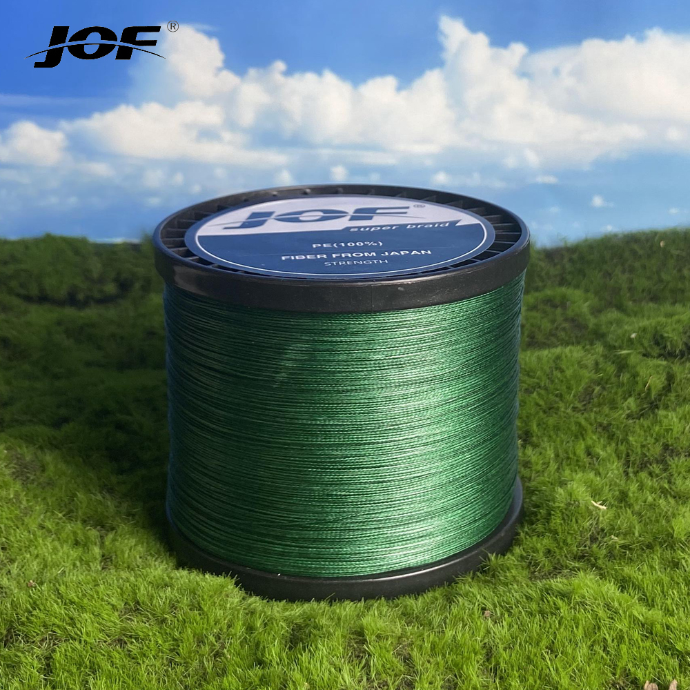 Jof ยี่ห้อสายตกปลา 300M 500M 1000M 8 Strands สายตกปลาถัก Multifilament สาย PE ปลาคาร์พตกปลา Abrasion ความต้านทาน: แข็งแกร่ง