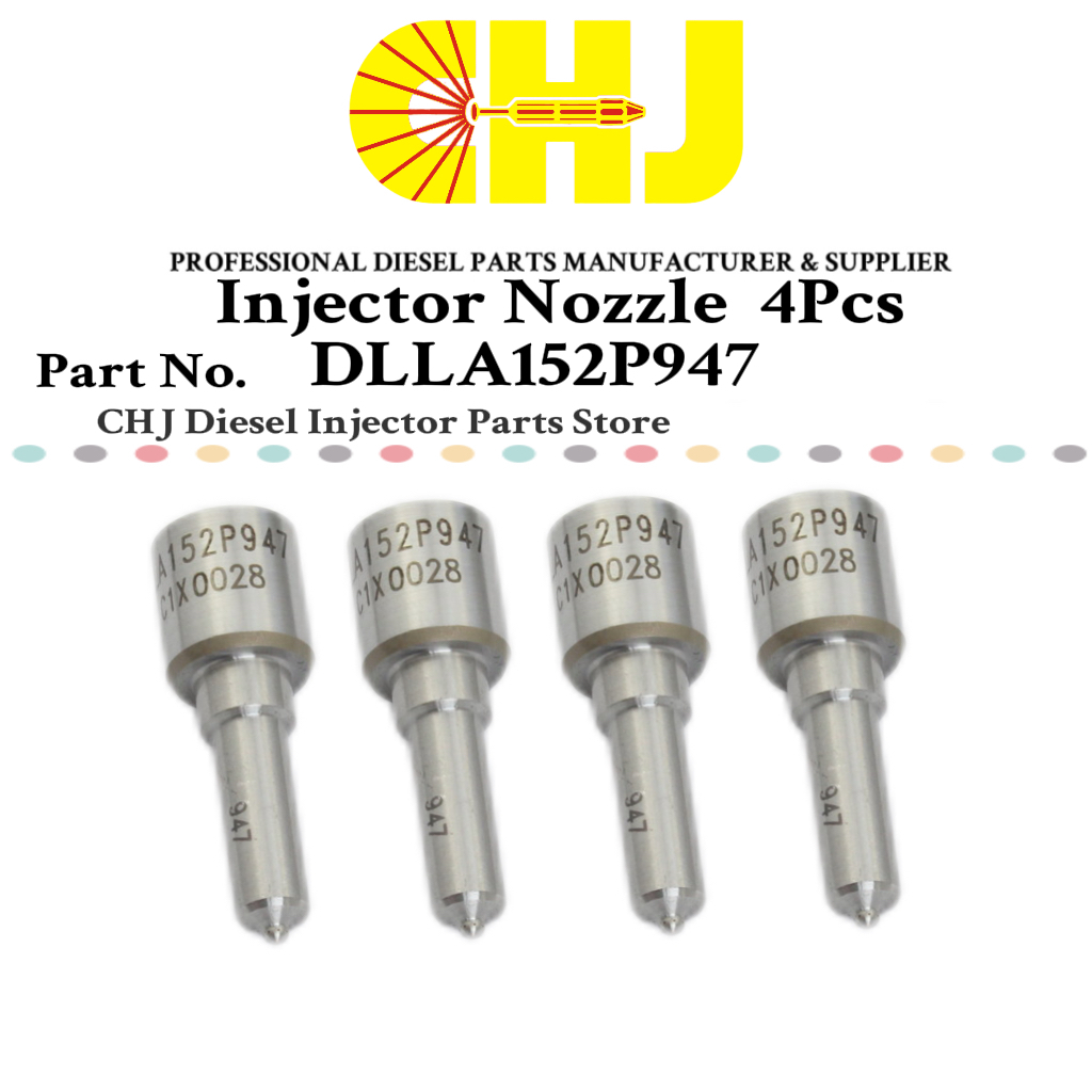 4 ชิ้นดีเซลหัวฉีดน้ํามันเชื้อเพลิงหัวฉีดเคล็ดลับ DLLA152P947 สําหรับ Nissan NP300 Navara D22 D40 Pathfinder Frontier 2.5D / 095000-6250 095000-6251
