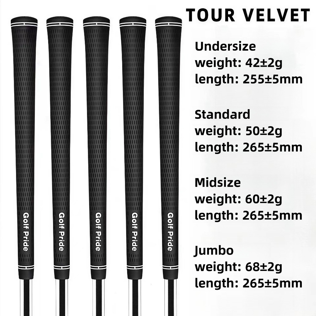 [พร้อมสต็อก] Golf Pride TOUR VELVET Golf Club Grips Undersize/Standard/Midsize/Jmbo Size Rubber Golf Grip – โปรปัง