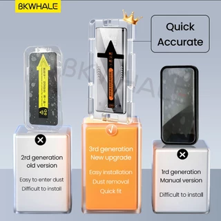 BKWHALE ติดตั้งง่ายกระจกนิรภัยสําหรับ Huawei Pura70 Pro Pura80 P60 P50 Nova 8 9 10 11 12 13 14 15 Nova15 Ultra Mate 30 40 Mate50 Mate60 Mate70 Mate80 Pro + ฟิล์มกันรอยหน้าจอ