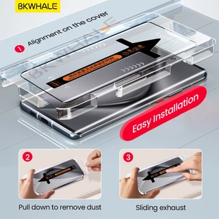 BKWHALE ติดตั้งง่ายกระจกนิรภัยสําหรับ Huawei Pura70 Pro Pura80 P60 P50 Nova 8 9 10 11 12 13 14 15 Nova15 Ultra Mate 30 40 Mate50 Mate60 Mate70 Mate80 Pro + ฟิล์มกันรอยหน้าจอ