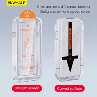 BKWHALE ติดตั้งง่ายกระจกนิรภัยสําหรับ Huawei Pura70 Pro Pura80 P60 P50 Nova 8 9 10 11 12 13 14 15 Nova15 Ultra Mate 30 40 Mate50 Mate60 Mate70 Mate80 Pro + ฟิล์มกันรอยหน้าจอ