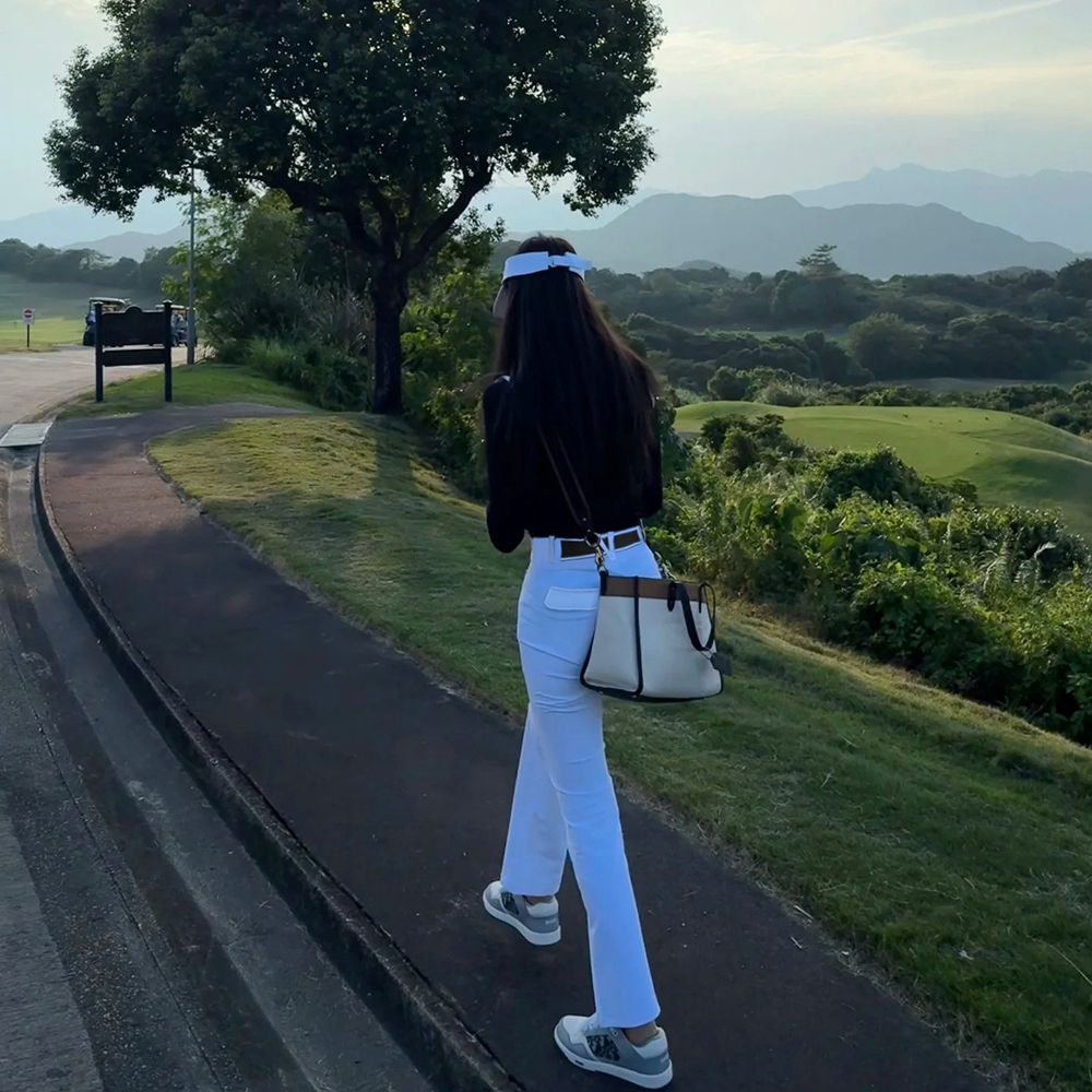 ฤดูใบไม้ผลิฤดูร้อนกอล์ฟกางเกงขายาวผู้หญิงกลางเอวบางแฟชั่นแห้งเร็วกางเกงระบายอากาศที่มีคุณภาพสูงความชื้นไส้ตะเกียงเหงื่อกลางแจ้งนันทนาการกีฬาบอลกางเ - รูปที่ 4