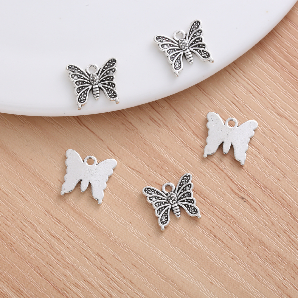20ชิ้นโลหะผีเสื้อเสน่ห์จี้สําหรับผู้หญิงส่วนบุคคล ทําเอง เครื่องประดับทํางานฝีมือและงานฝีมืออุปกรณ์เสริม - รูปที่ 2