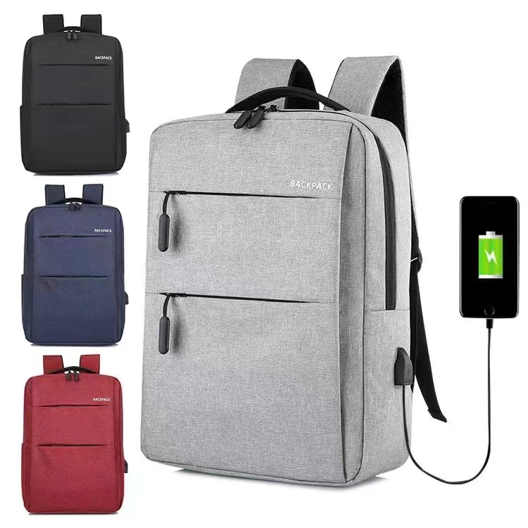 กระเป๋าเป้สะพายหลัง ใส่แล็ปท็อป พอร์ตชาร์จ USB ขนาด 15.6 นิ้ว Business Backpack