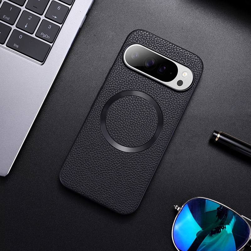 ปลอกหนังสําหรับ Google Pixel 9 Pixel9 G2YBB GUR25 G1B60 เคสโทรศัพท์แม่เหล็กไร้สายชาร์จ Matte ป้องกัน