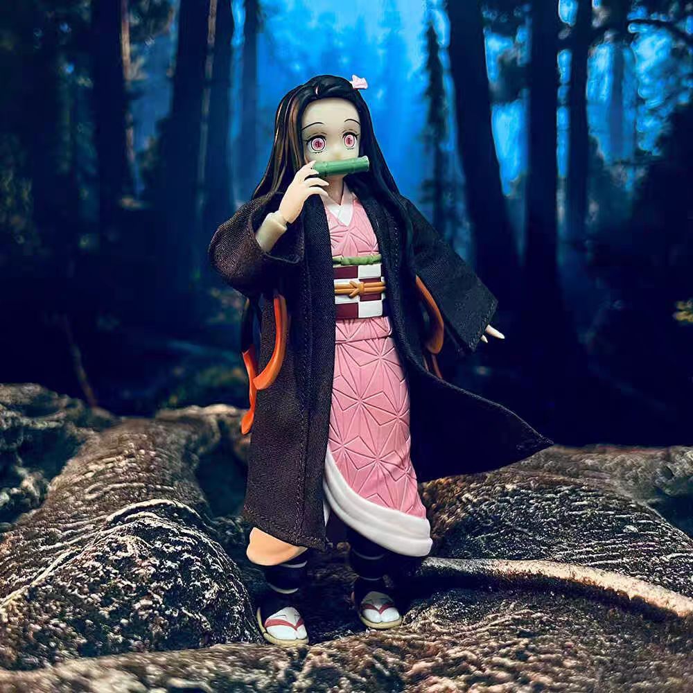 SHF Demon Slayer Blade Nezuko Kamado Tanjiro เสื้อผ้าผ้าไม่มีรุ่น