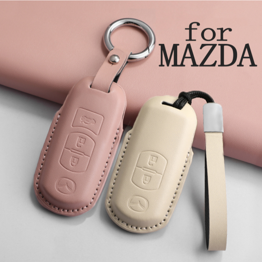 PU เคสกุญแจรถ Mazda สําหรับ Mazda2 / Mazda3 / cx-5 / cx-3 / skyactiv เคสกุญแจรีโมทรถยนต์ 2 3 ปุ่ม สํ