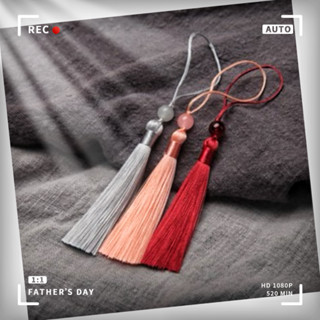 7ซม.พู่ลูกปัดสไตล์จีนโบราณhanfu Pressed Placketซองแขวนหูบุ๊ค…