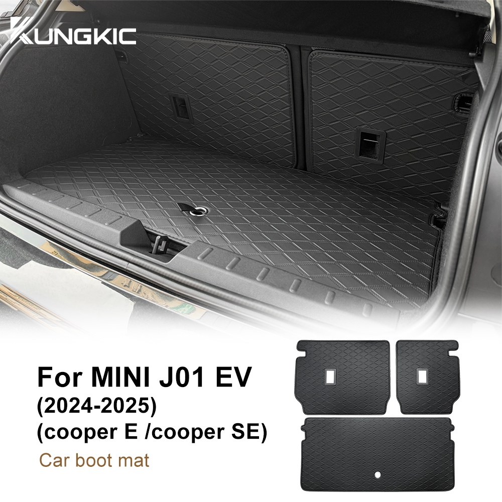 สําหรับ MINI Cooper E SE J01 EV 2024 2025 Cargo Liner Boot ถาดด้านหลังฝาครอบพรม Kick Pad อุปกรณ์เสริม