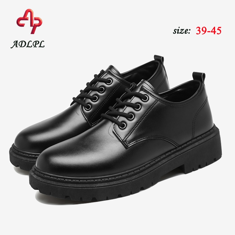 ✨ช่วย✨รองเท้าหนัง ผ้าออกซ์ฟอร์ด พื้นหนา ทนทาน สีดํา แฟชั่นเกาหลี สําหรับผู้ชาย ใส่ทํางาน งานแต่งงาน#8862