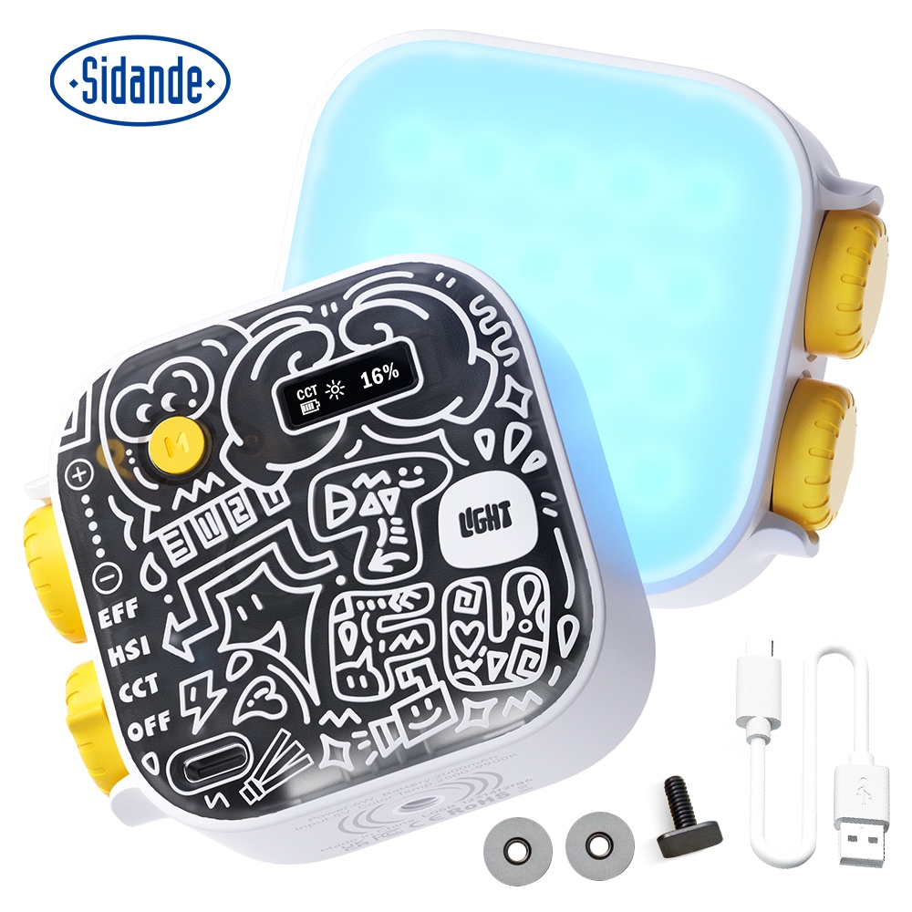 Sidande TOFU เติมแสง Mini Handheld Rgb Pocket เติมแสงการถ่ายภาพเดสก์ท็อปแบบพกพา