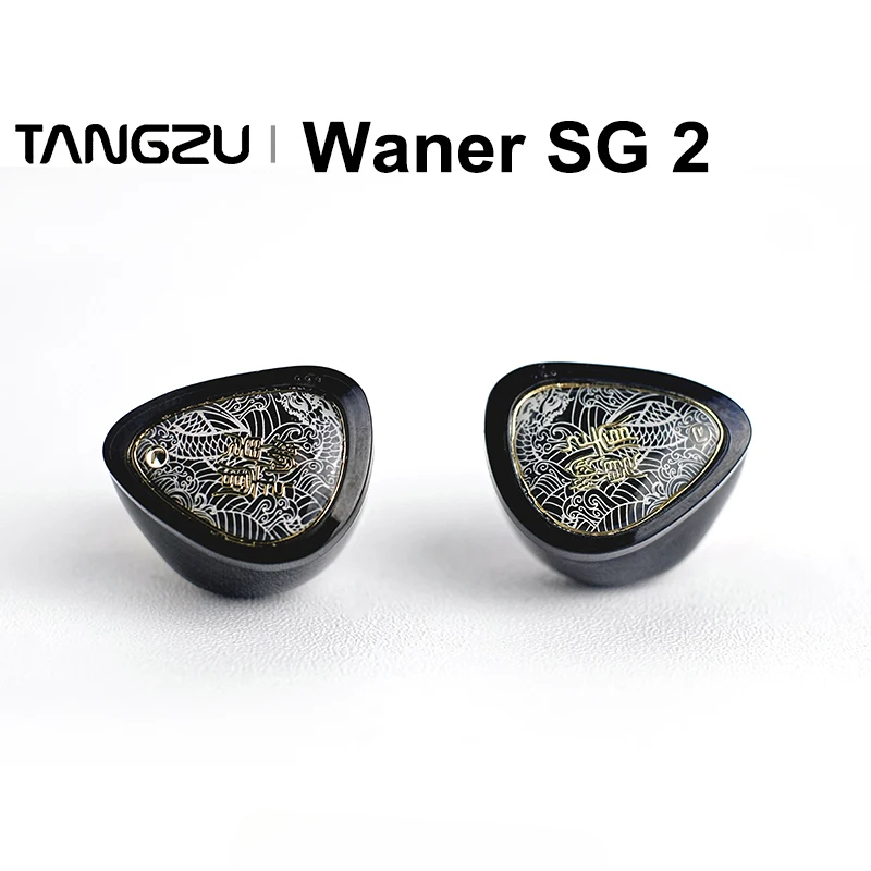 ใหม่ Tangzu Waner 2 10 มม.แบบไดนามิกหูฟังชนิดใส่ในหู IEM MIC โลหะคอมโพสิตไดอะแฟรม 0.78 มม.2Pin IEMs Wan er SG II