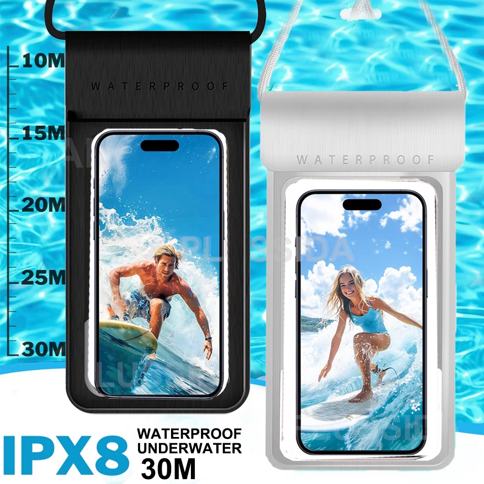 IPX8 Universal กระเป๋ากันน้ําโทรศัพท์มือถือกระเป๋ากันน้ําใต้น้ําแห้งกระเป๋าสําหรับ Huawei Xiaomi Samsung Cover