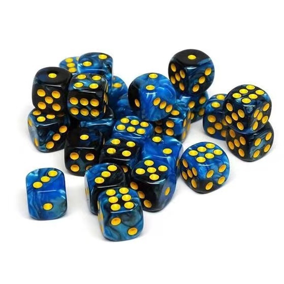 ลูกเต๋าหกด้านกลมสองสี 10 ชิ้นพร้อมซองใส่สําหรับ Tenzi, Farkle, Yahtzee, Bunco หรือสอนคณิตศาสตร์ (12 มม.) - รูปที่ 3