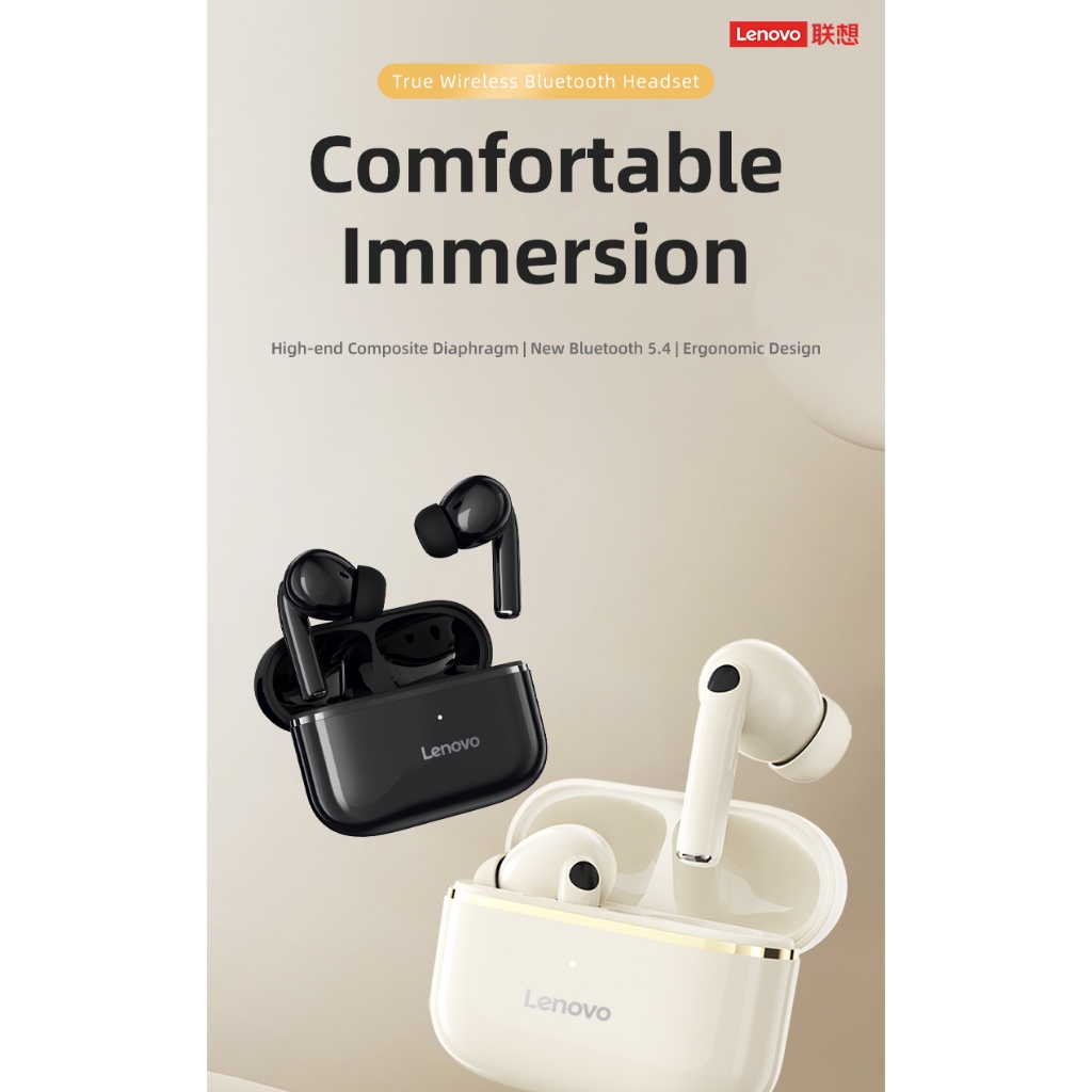Lenovo EA230 หูฟังไร้สายบลูทูธ TWS หูฟังขนาดเล็กบลูทูธการควบคุมแบบสัมผัสอายุการใช้งานแบตเตอรี่ยาวนานหูฟังเสียง HD