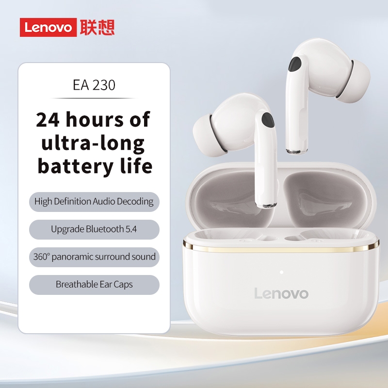 Lenovo EA230 หูฟังไร้สายบลูทูธ TWS หูฟังขนาดเล็กบลูทูธการควบคุมแบบสัมผัสอายุการใช้งานแบตเตอรี่ยาวนานหูฟังเสียง HD