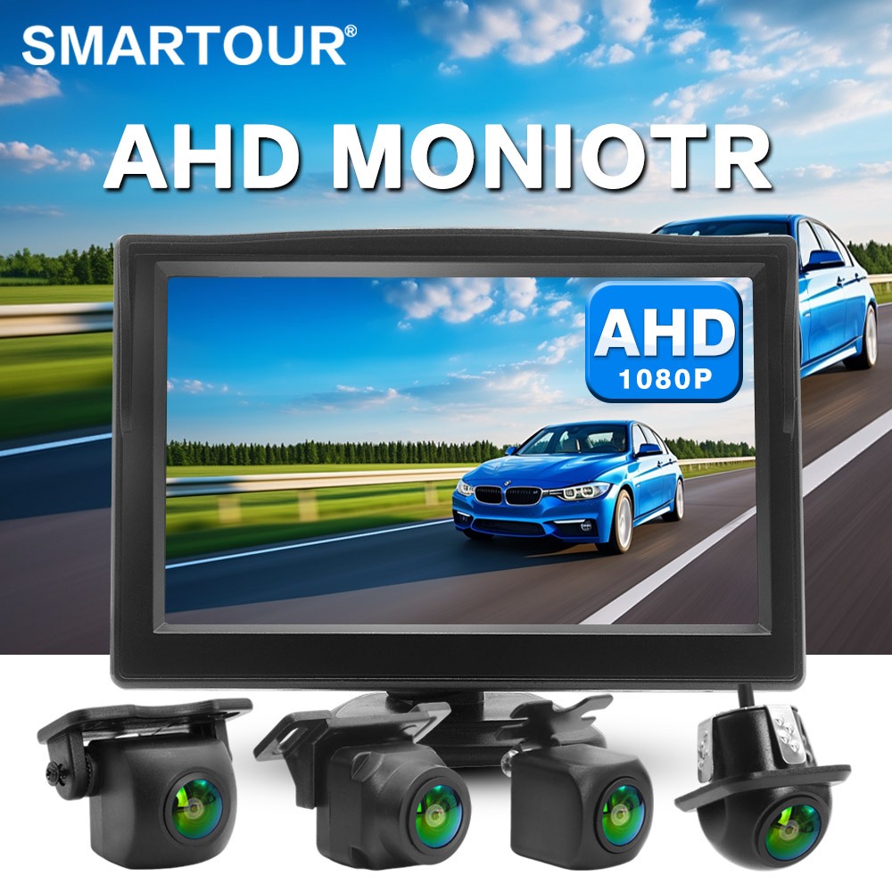 5 นิ้ว IPS Car Monitor รถย้อนกลับที่จอดรถพร้อม AHD 1080P Night Vision กล้องถอยหลัง