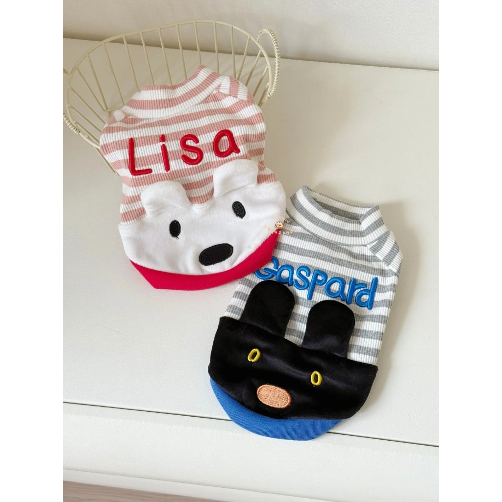 Candy Candypet Spring Pet Dog Clothes | เสื้อกั๊กผ้าฝ้ายลายทางลิซ่า | เหมาะสําหรับสุนัขขนาดใหญ่ขนาดกลางขนาดเล็ก | ชเนาเซอร์ เท็ดดี้ คอร์กี้ ฯลฯ