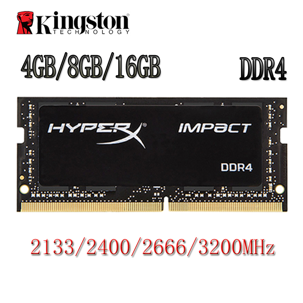 Kingston HyperX Impact DDR4 RAM 4GB 8GB 16GB DDR4 2133/2400/2666/3200MHz หน่วยความจําแล็ปท็อป RAM