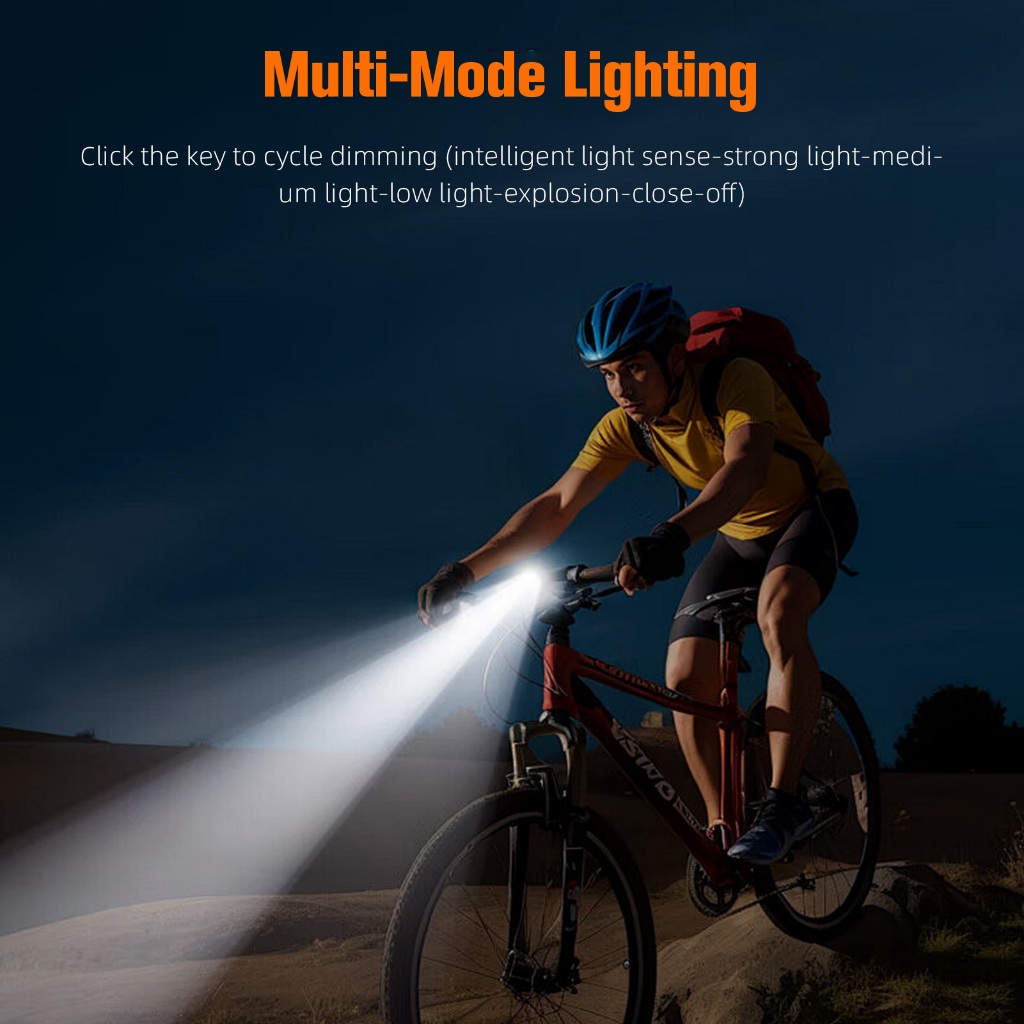 ไฟหน้าจักรยาน SUPERFIRE BL56 5W LED ชาร์จ USB ได้ แบตเตอรี่ 1400mAh สำหรับปั่นจักรยาน — صورة 6