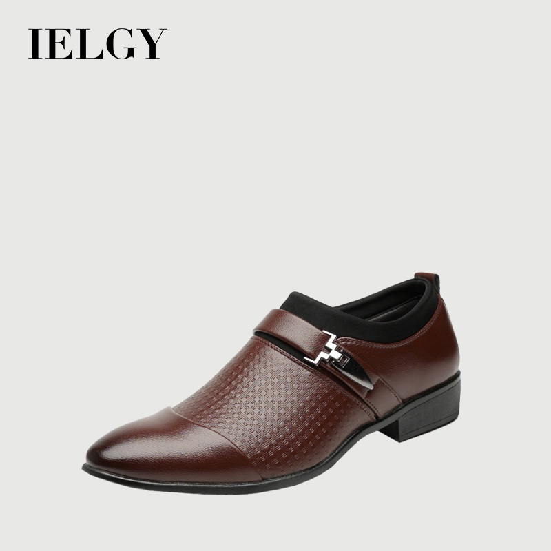 IELGY ใหม่รองเท้าหนังผู้ชายธุรกิจชุดขนาดใหญ่รองเท้าแฟชั่นรองเท้าผู้ชายลําลอง