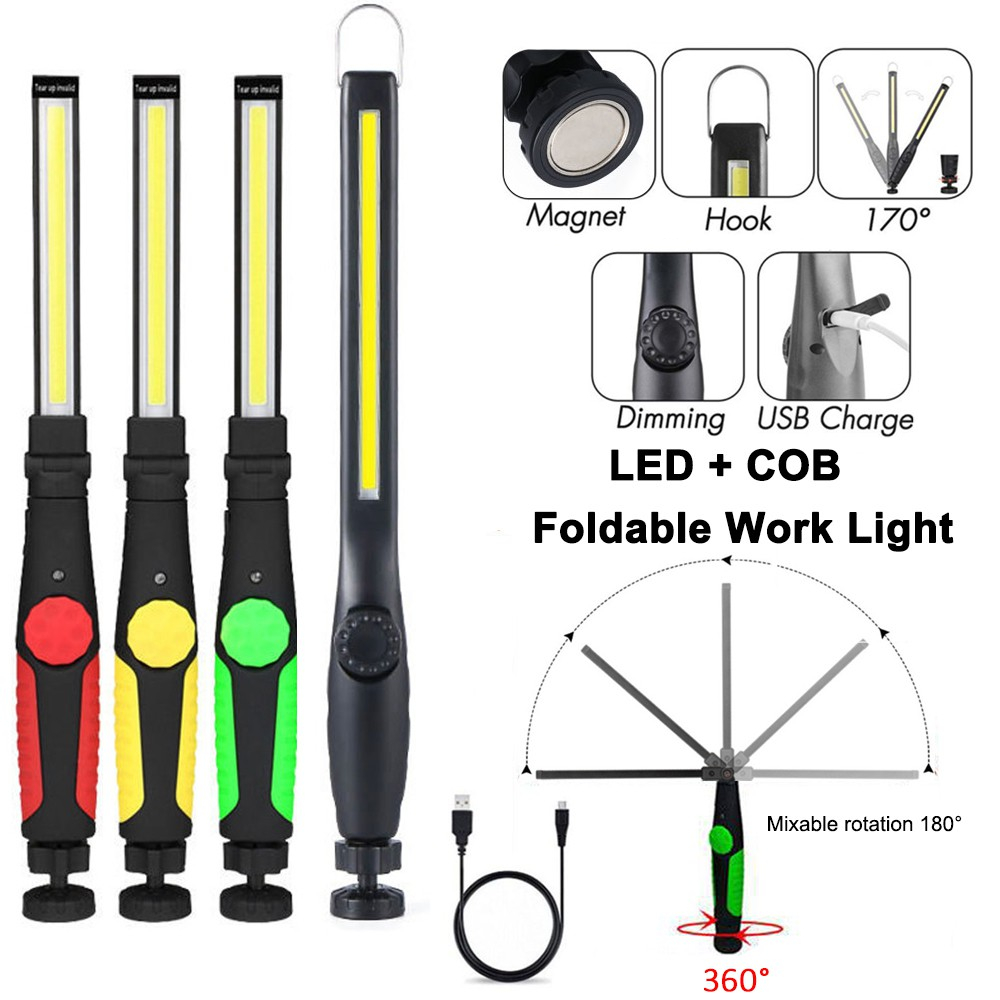 ไฟ LED 360 องศา แบบแม่เหล็ก หรี่แสงได้ สําหรับติดรถยนต์° โคมไฟ led ฉุกเฉิน แบบพกพา ชาร์จ USB สําหรับรถยนต์ ตั้งแคมป์