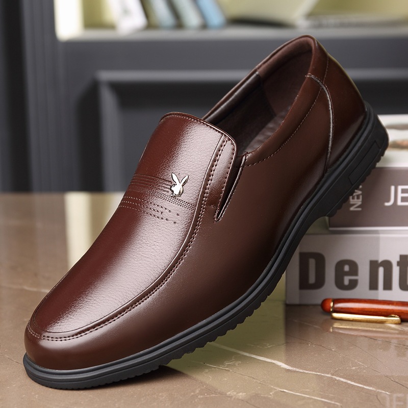 รองเท้าหนังชาย คัชชูหนัง  คัชชู ผู้ชาย  wearing black size 39-44, formal men's leather