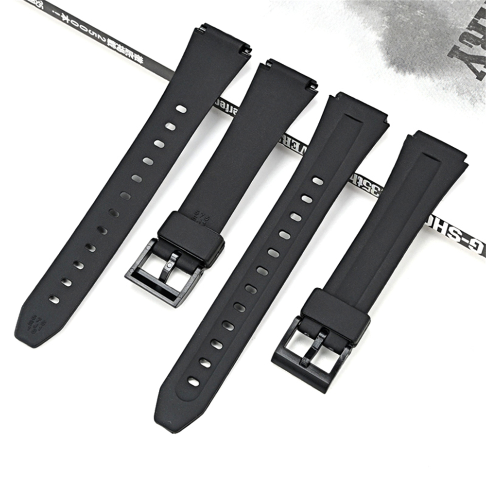 สายนาฬิกาสําหรับ F-201W F-201WA DB-36 WS-300 Matte สีดํายางสายรัดข้อมือ Premium TPU นาฬิกาอุปกรณ์เสร