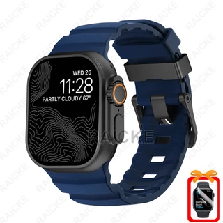 สายซิลิโคนทนทานสําหรับ iWatch Series 11/10/9/8/7/6/5/4/3/SE Ultra 2 49mm 46mm 44mm 45mm42mm