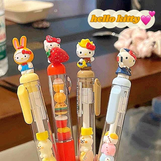 🔥ปากกาเจลซานริโอ 0.5มม. หมึกดำ เปลี่ยนแท่ง+DIYลูกปัดน่ารัก อุปกรณ์นักเรียน/ออฟฟิศ สไตล์ Y2K