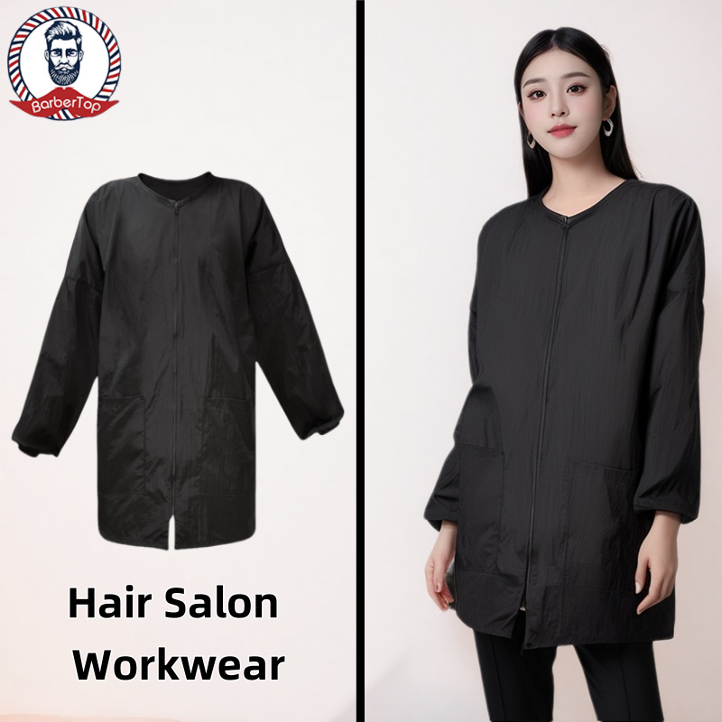 Headless Hoodie ผู้ใหญ่กันน้ํา Home Hairdressing Anti Staining ผ้ากันเปื้อนแขนยาวบางฤดูร้อนผู้หญิง/ชายเสื้อหลวม