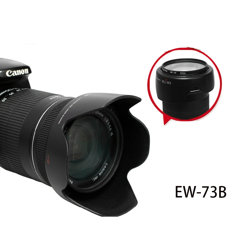 Bizoe EW-73B เลนส์กล้องสําหรับ Canon EF-S 18-135 มม.f/3.5-5.6 IS STM เลนส์กล้อง 60D/70D/80D/90D/6D2/