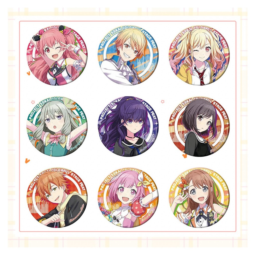 โครงการ SEKAI อะนิเมะ Yoisaki Kanade อะนิเมะน่ารักป้ายปุ่มเข็มกลัด Pins คอสเพลย์คอลเลกชันของเล่นกระเป๋าตกแต่งของขวัญ 58 มม.
