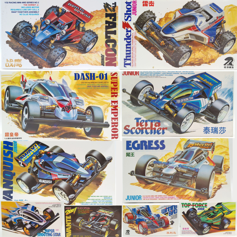 DD RZ MINI 4WD RACER Tamiya Series Car 1:32 Cool Mini Car T0 T1 T5