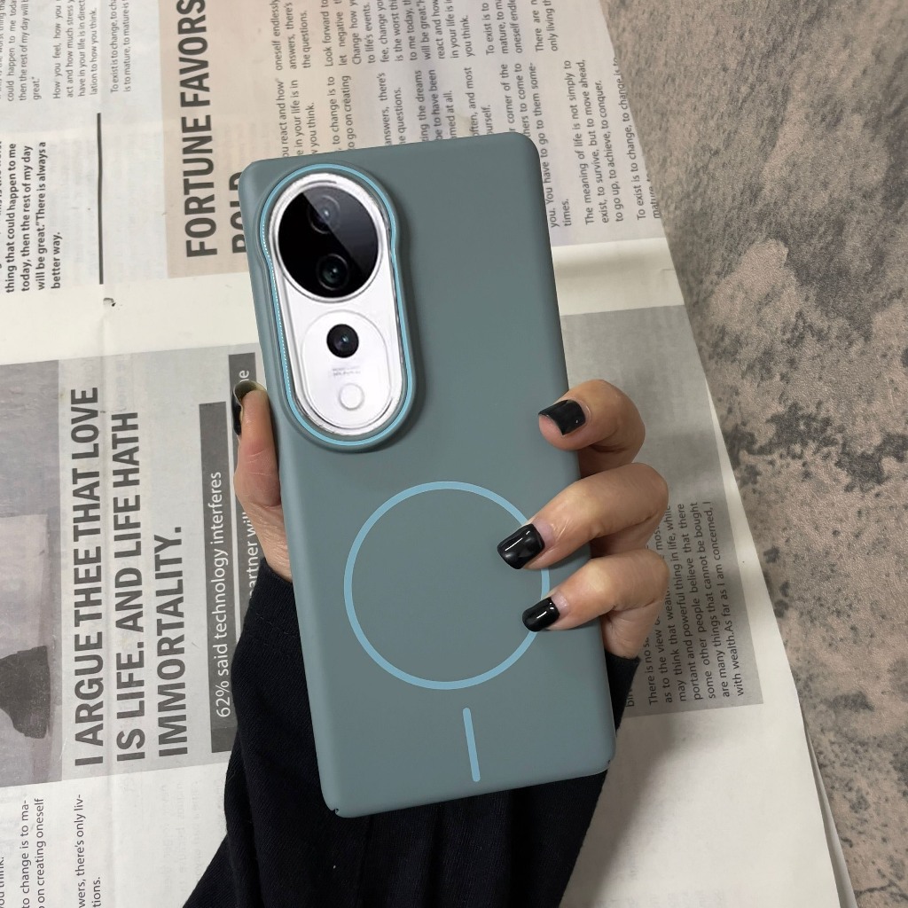 หรูหราMatteเคสโทรศัพท์แม่เหล็กสําหรับVivo Y05 Y11d X300 X200 X100 Pro V70 FE V60 V50 V40 V30 Pro V29 V27 Y04 Y03 Y03T Y18 ปลอกกันกระแทกPC Hardปกหลัง