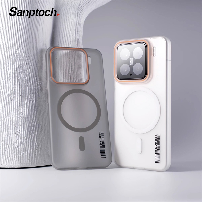 Sanptoch Ultra Slim Matte Magnetic เคสโทรศัพท์สําหรับ Xiaomi 15 14 13 Pro Skin-friendly สําหรับ Xiaomi 15Pro ป้องกันลายนิ้วมือปลอกโปร่งแสง
