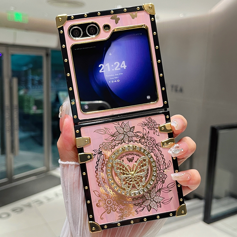 เคสหรูหราสําหรับ Samsung Galaxy Z Flip 7 / Flip 6 / Z Flip 5 / Flip 7FE
