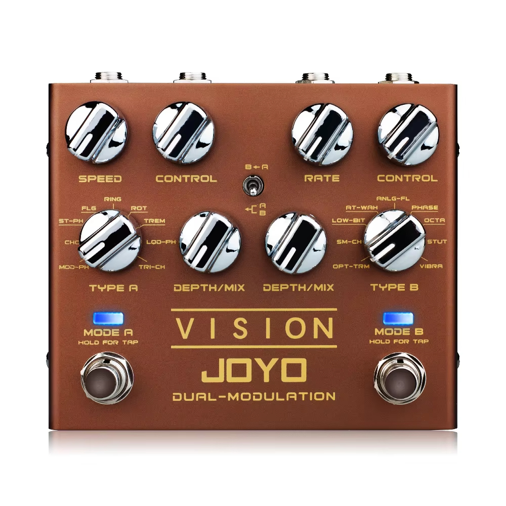 JOYO R-09 VISION Modulation Multi Effects Guitar Pedal Dual Channel Stereo Input and Output 9 Effect