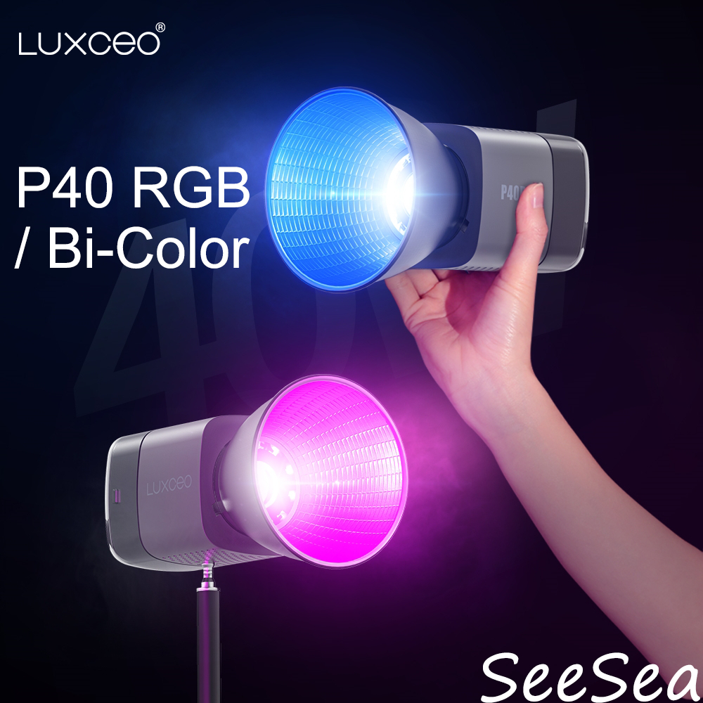 Luxceo P40W Bi / RGB เติมแสงการถ่ายภาพวิดีโอ 2500-6500K