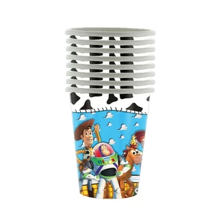 ใหม่ Toy Story วันเกิด Party Decor Buzz Lightyear บนโต๊ะอาหารแผ่นกระดาษถ้วยผ้าปูโต๊ะกระเป๋าเด็กเด็กอุปกรณ์อาบน้ํา