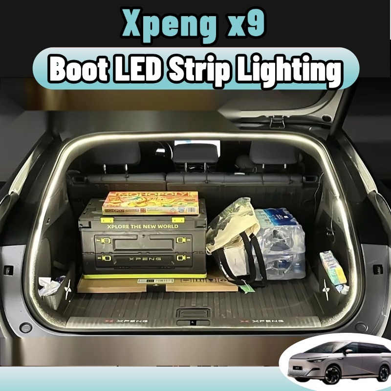 Xpeng x9 ไฟLEDติดท้ายรถ แถบLEDส่องสว่างปรับแต่งโคมไฟอเนกประสงค์กันน้ำ ต่อตรงซ็อกเก็ตเดิม ของแต่งรถยนต