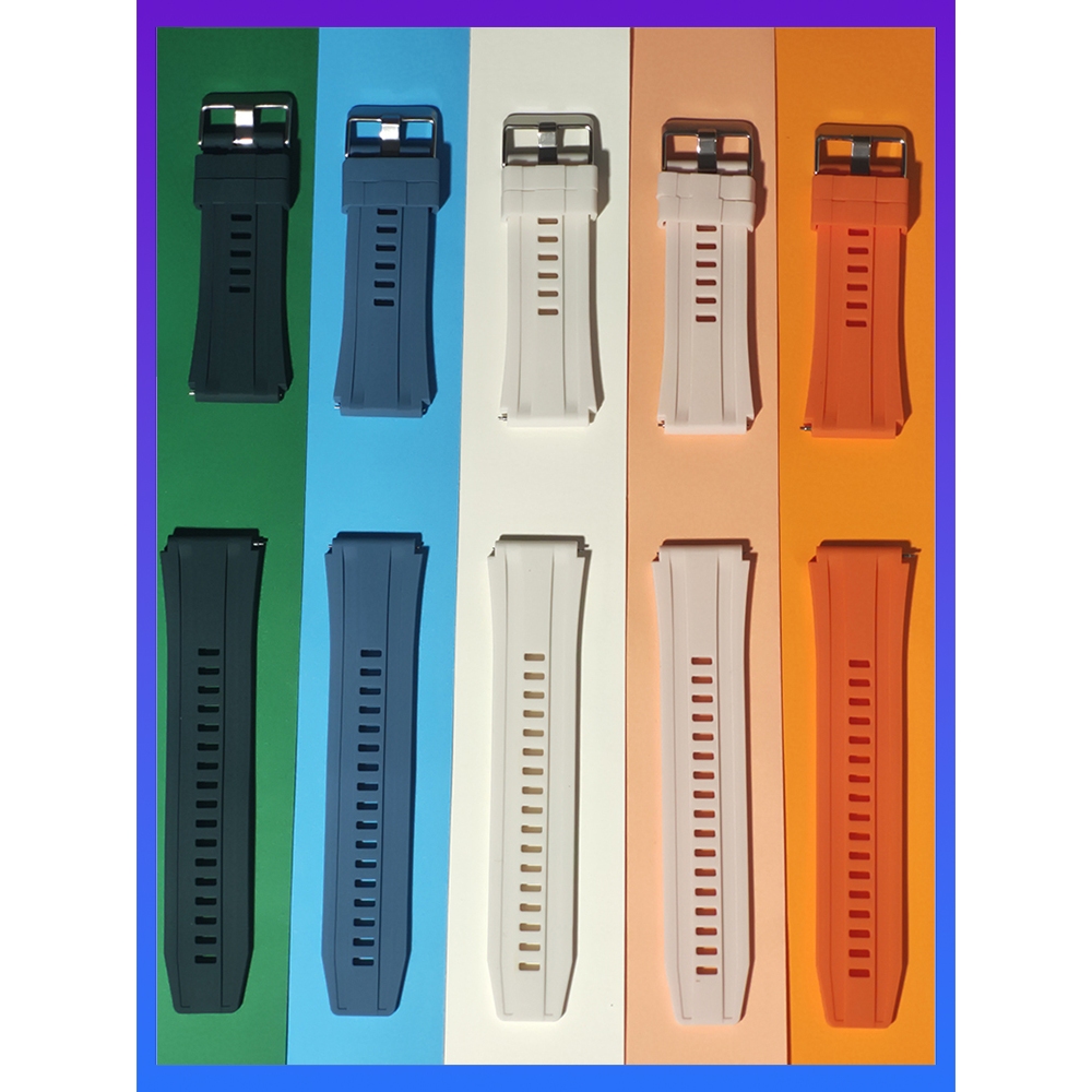สายนาฬิกาขนาด 22 มม. สําหรับ Huawei Watch/Amazfit Watch/Xiaomi/Garmin Watch/OPPO/COROS, Soft Silicone Band