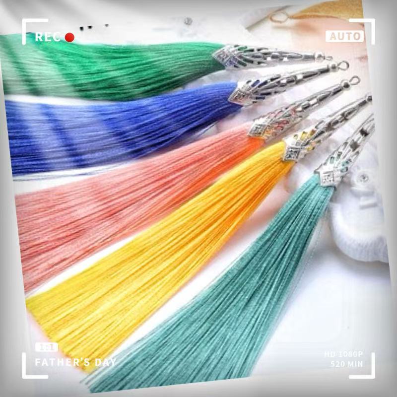 14เซนติเมตรที่มีสีสันผ้าไหมรถไฟพู่สําหรับจักรเย็บผ้าผ้าม่าน ทําเอง จี้อุปกรณ์ตกแต่งบ้าน